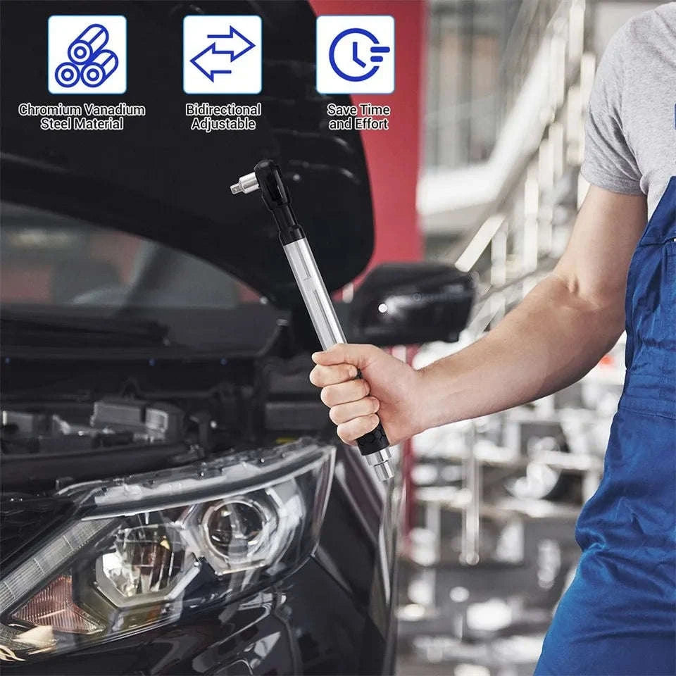Offset Extension Wrench for Tight Spaces with Socket Adapters-United States