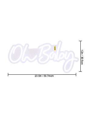 Oh Baby LED Neon Sign with Remote & Adjustable Brightness-