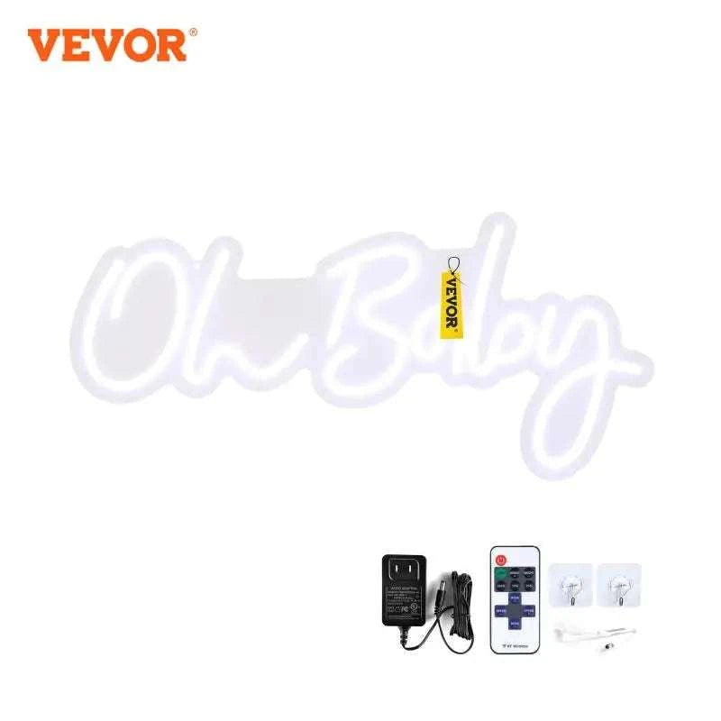 Oh Baby LED Neon Sign with Remote & Adjustable Brightness-