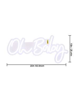 Oh Baby LED Neon Sign with Remote & Adjustable Brightness-Warm White 16W / United States