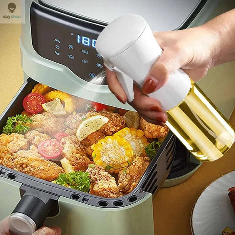 Oil Spray Bottle – Fine Mist Dispenser for Cooking, Grilling, and Baking-300ml white