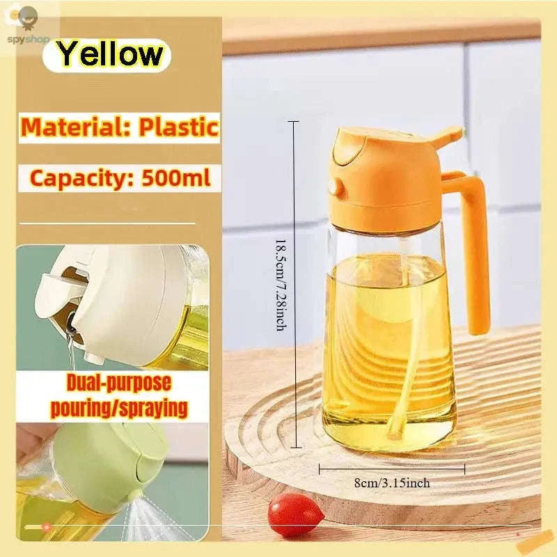 Oil Spray Bottle – Fine Mist Dispenser for Cooking, Grilling, and Baking-300ml white