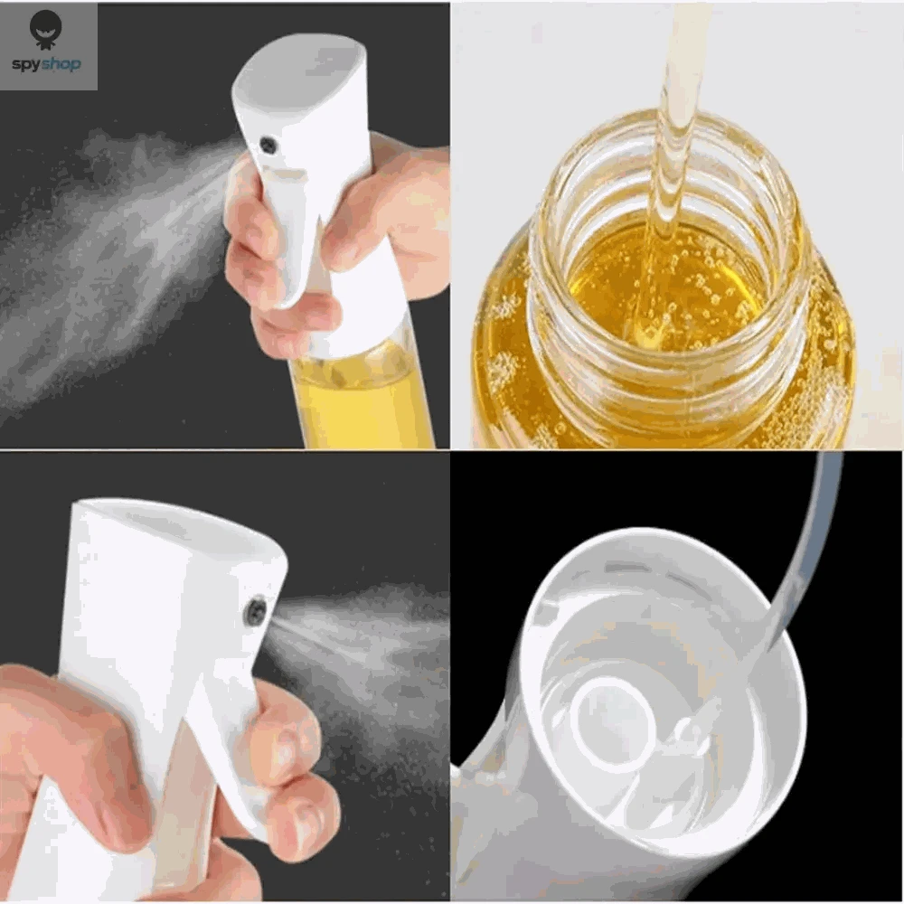 Oil Spray Bottle for Cooking – Precise Mist, Healthy Control, Multi‑Use Design-200 ML Black