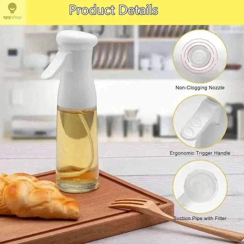 Oil Spray Bottle for Cooking with Precise Mist Control-200 ML Black