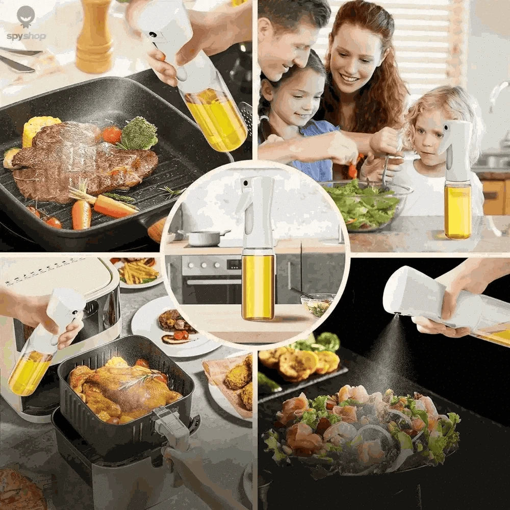 Oil Spray Bottle for Cooking with Precise Mist Control-200 ML Black