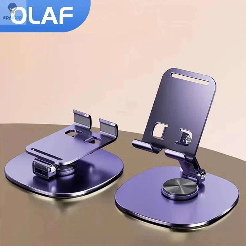 Olaf 360° Rotating Phone Stand – Adjustable Desk Holder for Phones & Tablets-gray