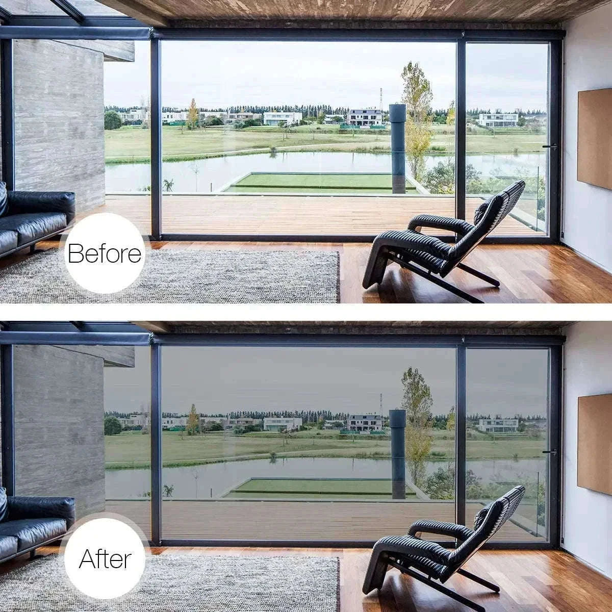 One Way Mirror Window Film for Daytime Privacy and Heat Control-Silver-silver / 90x500 cm