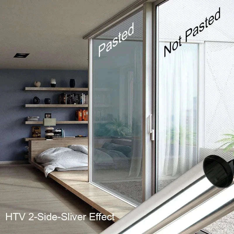 One Way Mirror Window Film for Privacy and Heat Control-Brown silver / 90x500 cm