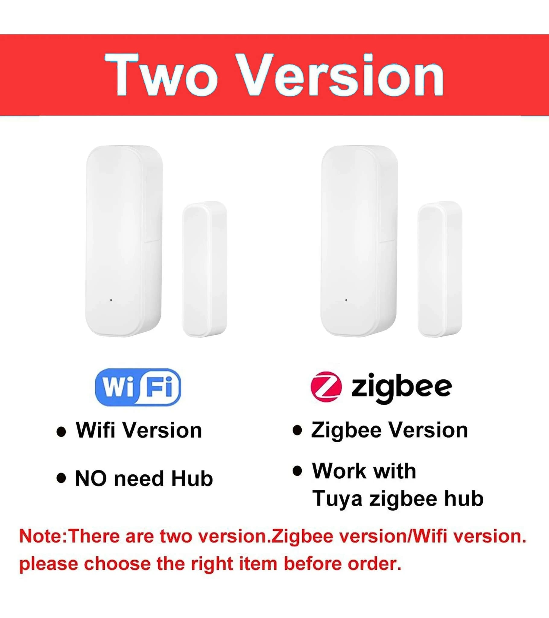 ONENUO Smart Door & Window Sensor - WiFi & Zigbee Alarm-WiFi