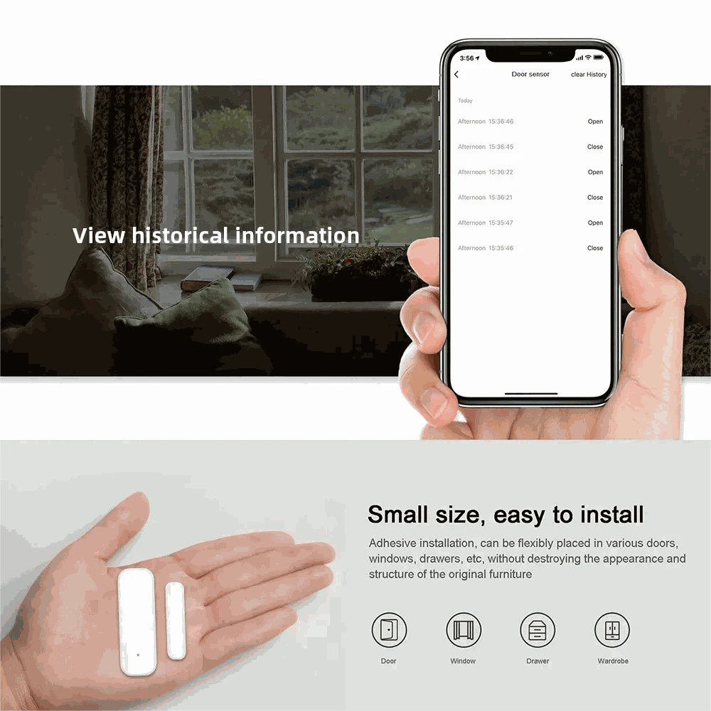ONENUO Smart Door & Window Sensor - WiFi & Zigbee Alarm-WiFi