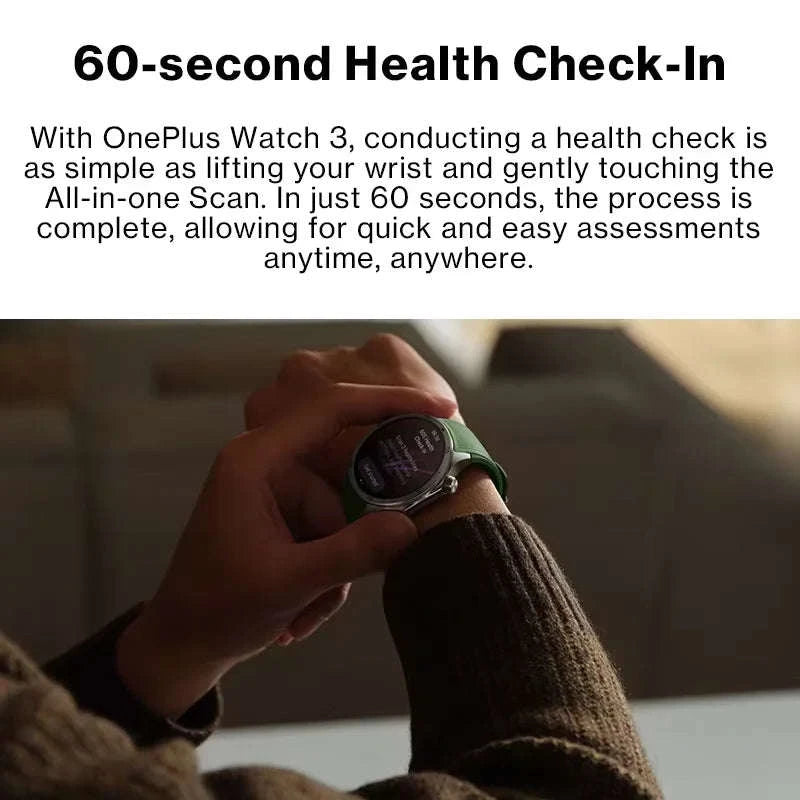 OnePlus Watch 3 Smart Watch with LTPO AMOLED Display-Silver titanium / 46mm