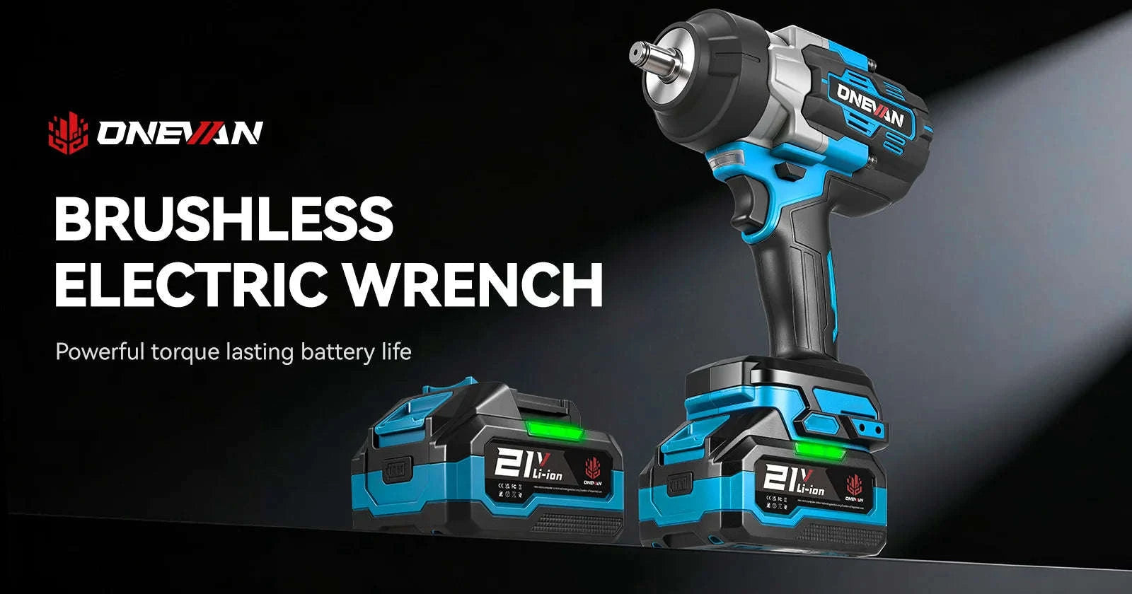 ONEVAN 2800N.M High Torque Brushless Electric Wrench Cordless 1/2 Inch Screwdriver Impact Drill Tool For Makita 18V Battery Pin-2 Big Battery Set / United States