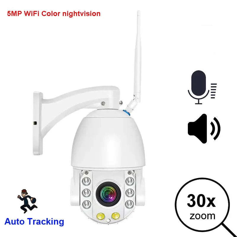 Onvif 4K 8MP POE IP PTZ Speed Dome Camera-4K 8MP Auto Track / AU Plug
