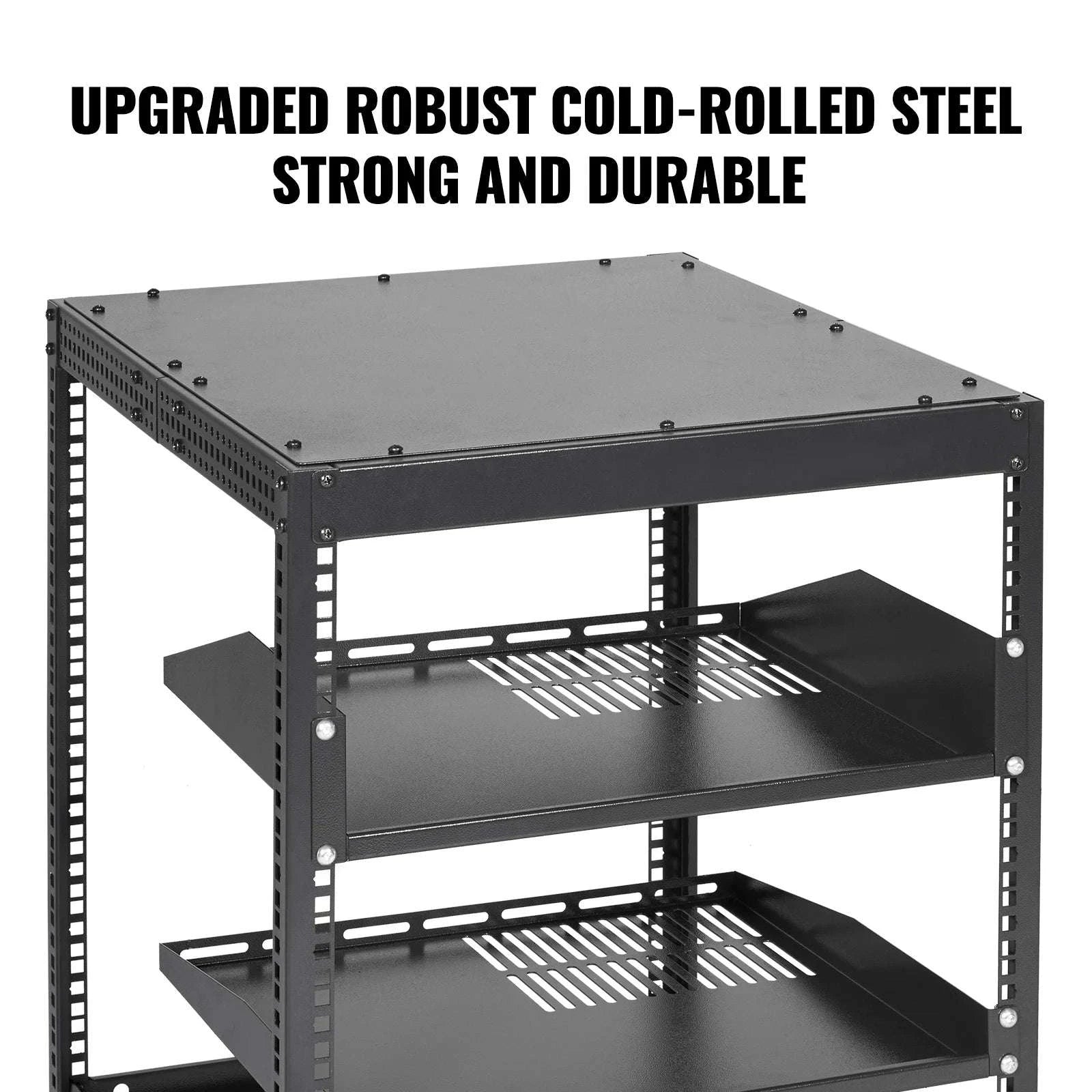 Open Frame Server Rack 12U–20U Adjustable Depth Wall or Floor Mount-20U / United States