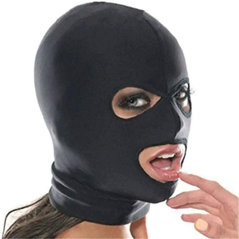 Open Mouth Bondage Mask Hood-TT02
