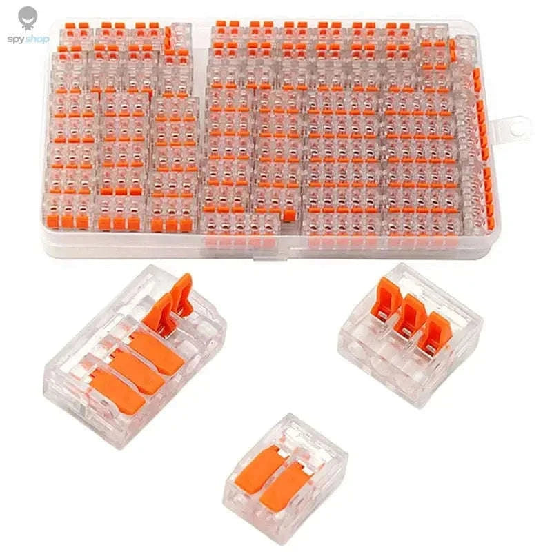 Orange Quick Plug-in Terminals for Fast, Secure Wire Connections-10pcs-415-Bag