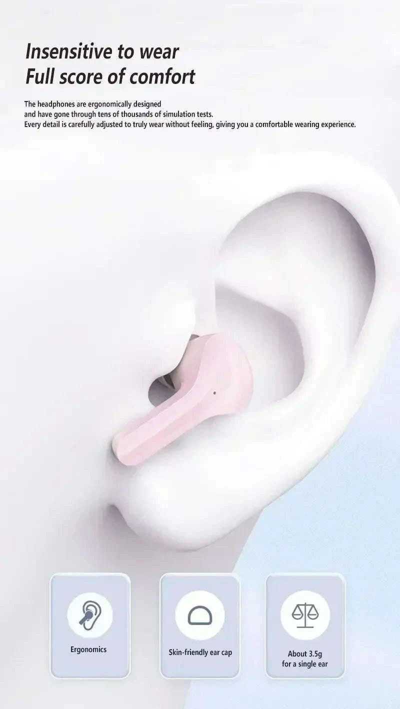 Original T2 Wireless Bluetooth Earphone with HiFi Sound and LED Display-Blue