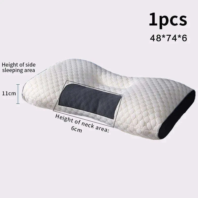 Orthopedic Cervical Pillow for Neck Support and Alignment-Blue 48x74x10cm / 48x74cm