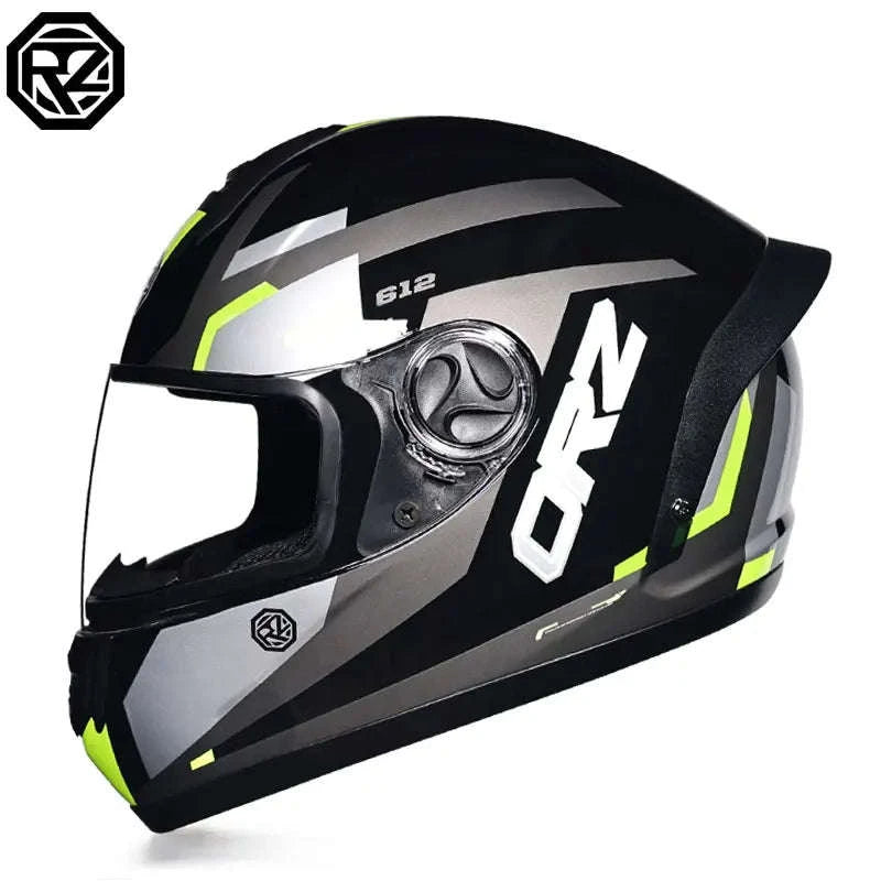 ORZ Full Face Motorcycle Helmet DOT Approved, Unisex ABS+PC-19 / L