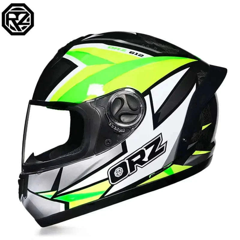 ORZ Full Face Motorcycle Helmet DOT Approved, Unisex ABS+PC-19 / L