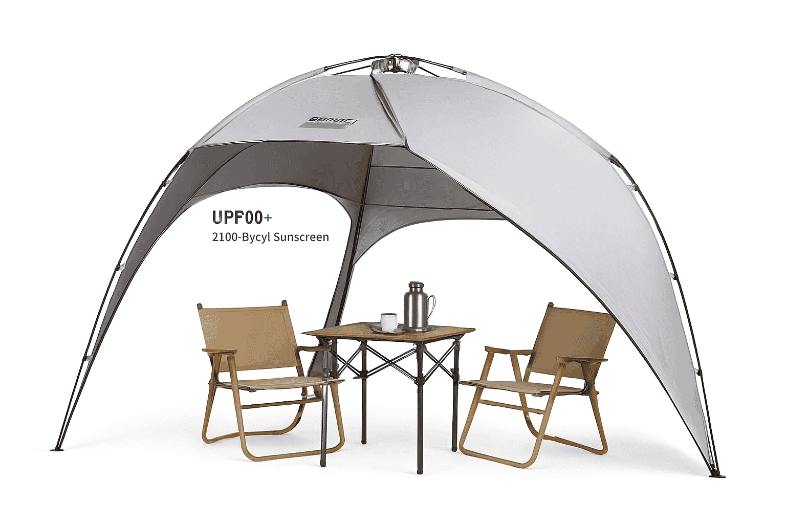 Outdoor 3-4 Person One-Touch Pop Up Camping Tent-Silver Coated Black