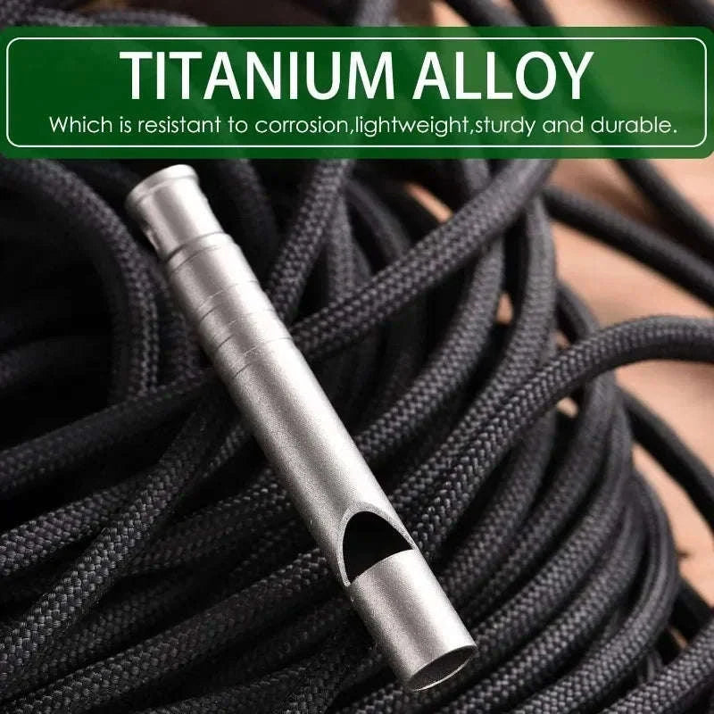 Outdoor Aluminum Alloy Emergency Whistle-Titanium 3PCS