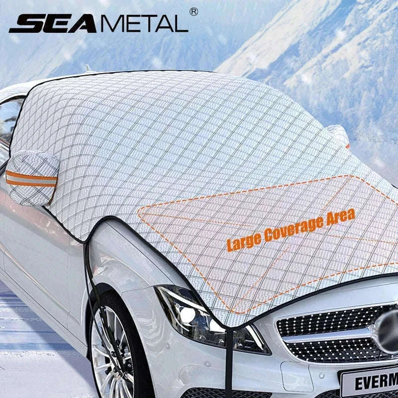 Outdoor Car Windshield Snow Cover with Windproof Strap-1 pc