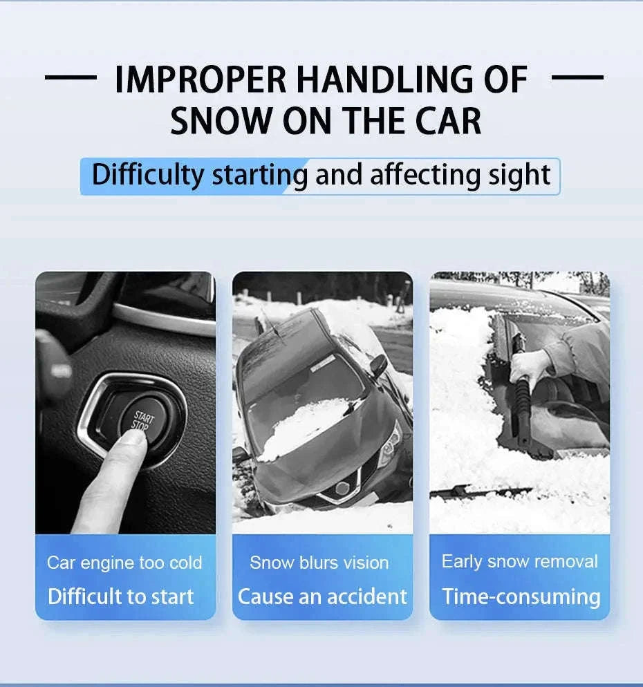 Outdoor Car Windshield Snow Cover with Windproof Strap-1 pc