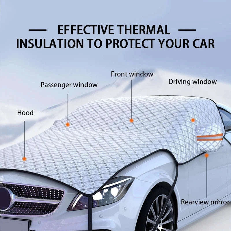 Outdoor Car Windshield Snow Cover with Windproof Strap-1 pc