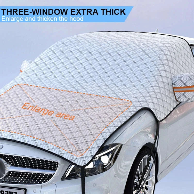 Outdoor Car Windshield Snow Cover with Windproof Strap-1 pc