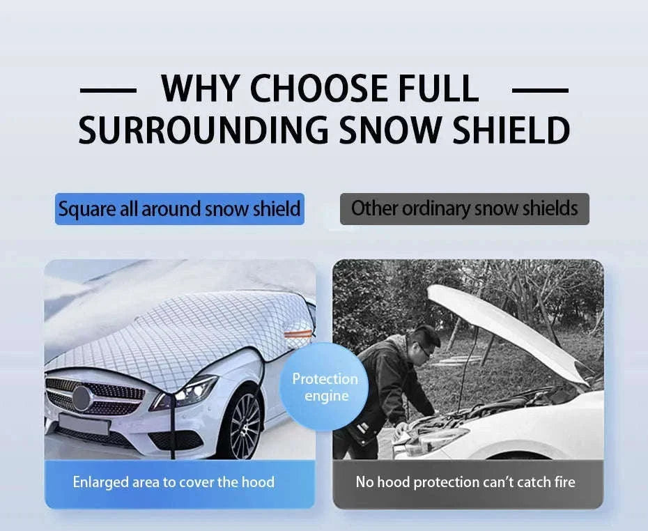 Outdoor Car Windshield Snow Cover with Windproof Strap-1 pc