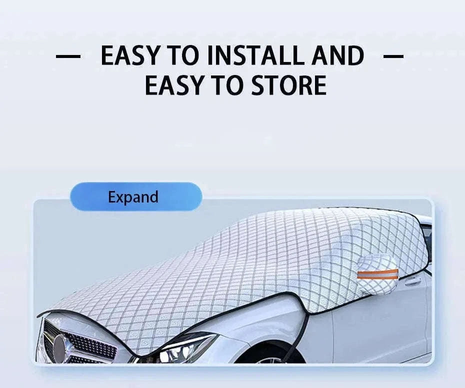 Outdoor Car Windshield Snow Cover with Windproof Strap-1 pc