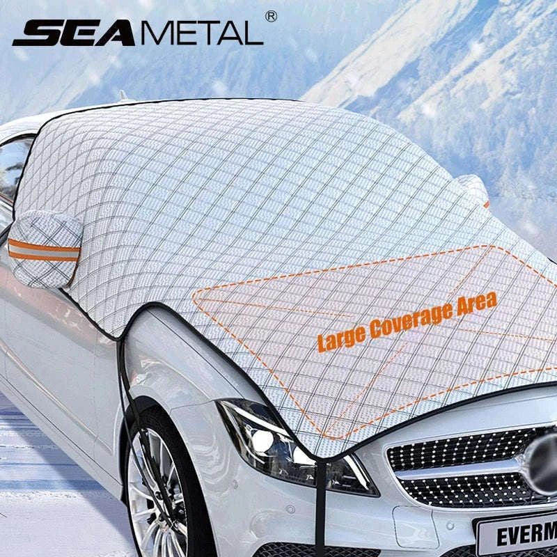 Outdoor Car Windshield Snow Cover with Windproof Strap-1 pc