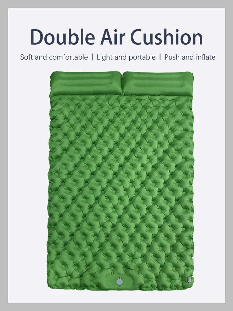 Outdoor Double Inflatable Mattress Sleeping Pad-Orange