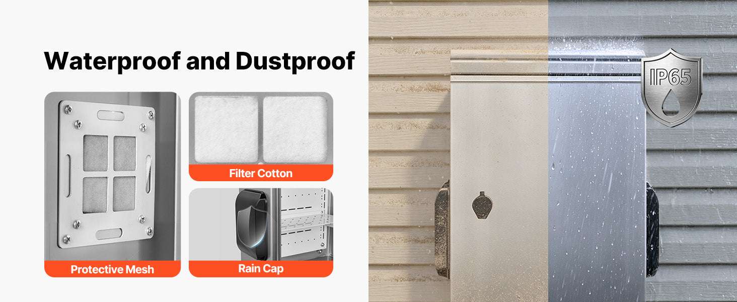 Outdoor Electrical Enclosure Box 20x16x8 Stainless Steel IP65 Ventilated Cabinet-350x200x500 mm / United States