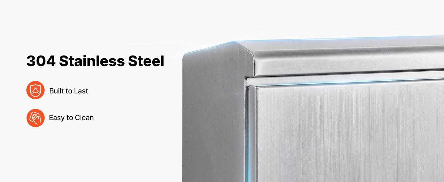 Outdoor Electrical Enclosure Box 20x16x8 Stainless Steel IP65 Ventilated Cabinet-350x200x500 mm / United States