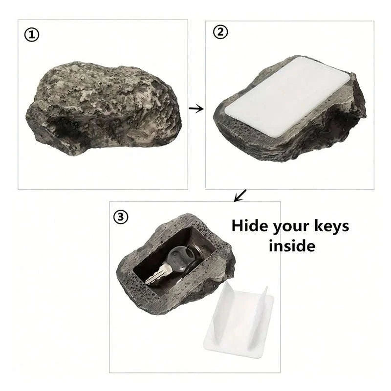 Outdoor Fake Rock Key Box Hidden Keys Holder-normal
