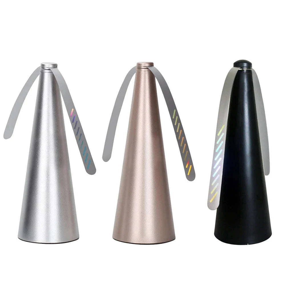 Outdoor Fly Bug Repeller Fan for Tables and Meals-2pcs Silver