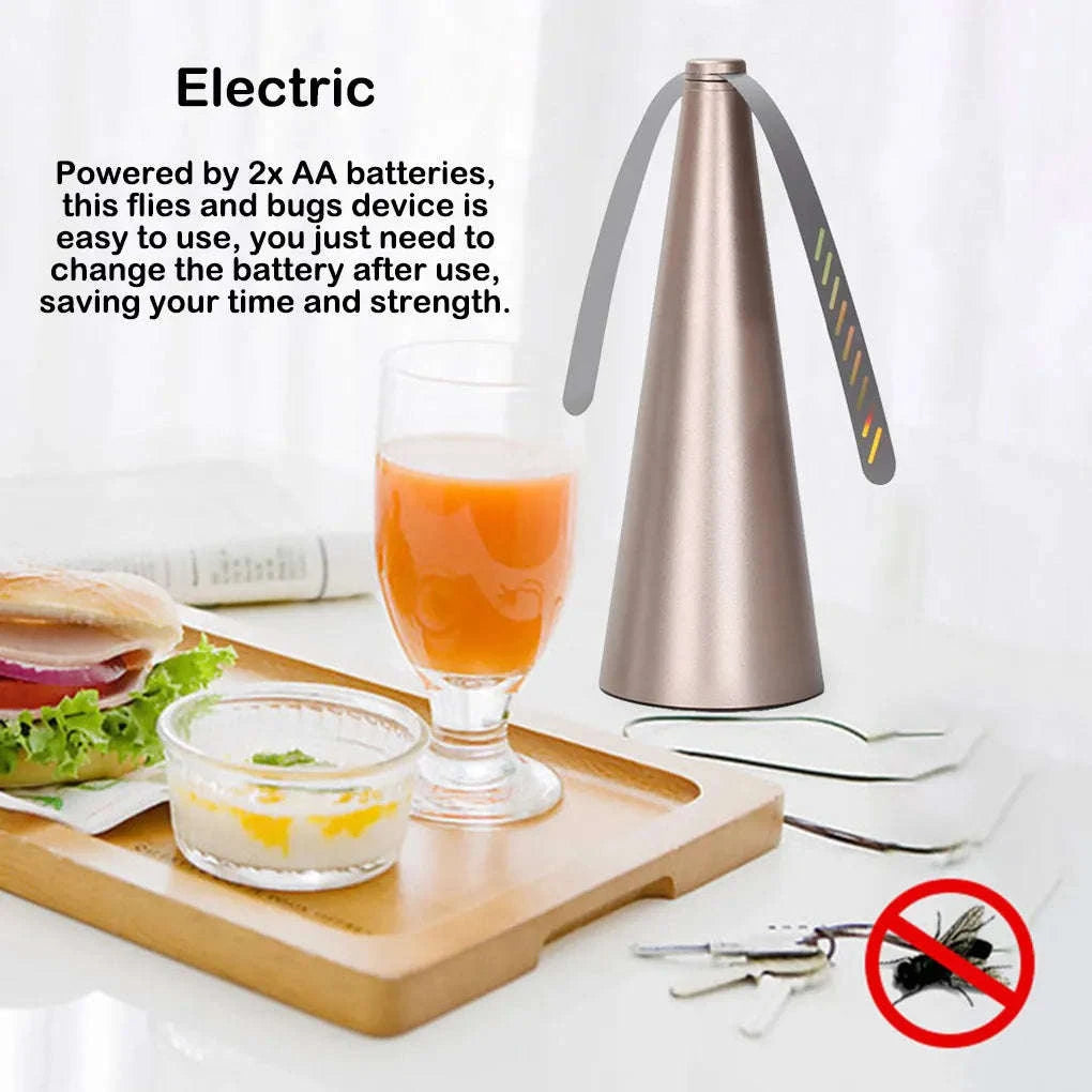 Outdoor Fly Bug Repeller Fan for Tables and Meals-2pcs Silver