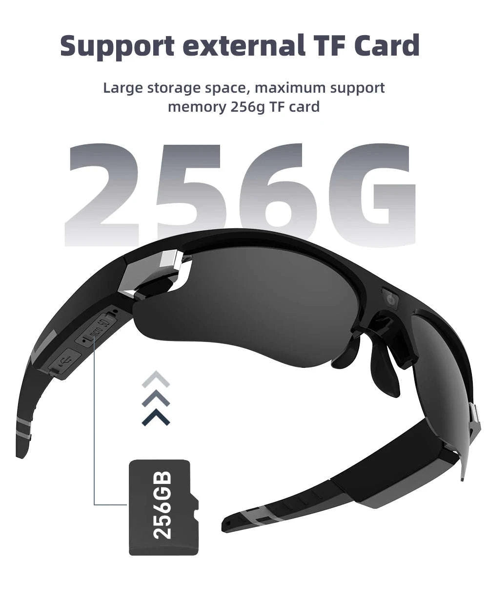 Outdoor FPV Camera Sunglasses with 1080P Action Recording-VG32