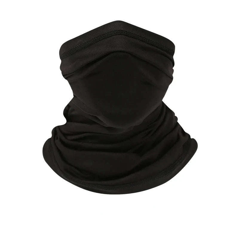 Outdoor Ice Silk Sun Protection Bib and Motorcycle Neck Cover-WHITE