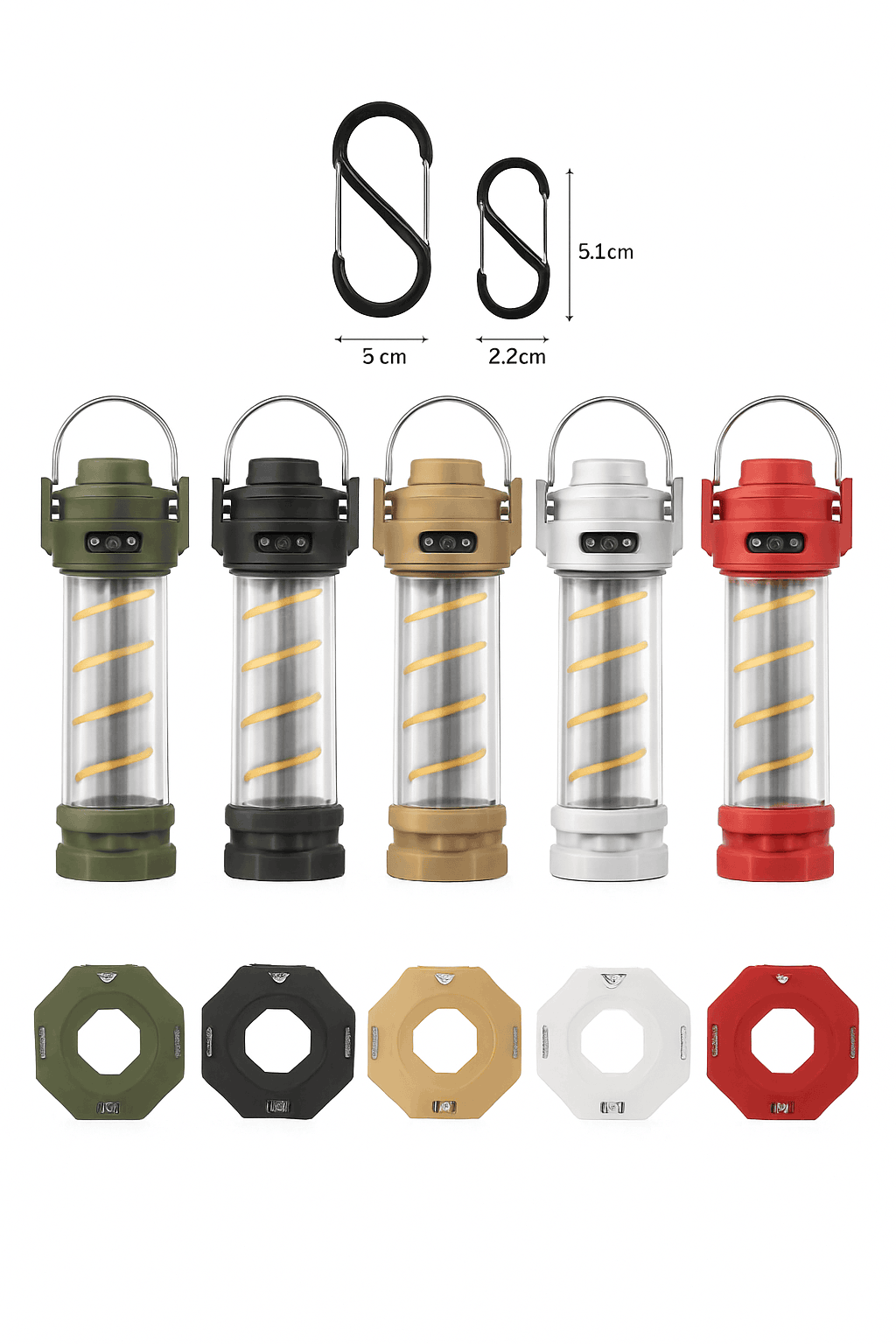 Outdoor LED Camping Light with Tripod, 5 Modes and USB Charging-RH storage bag