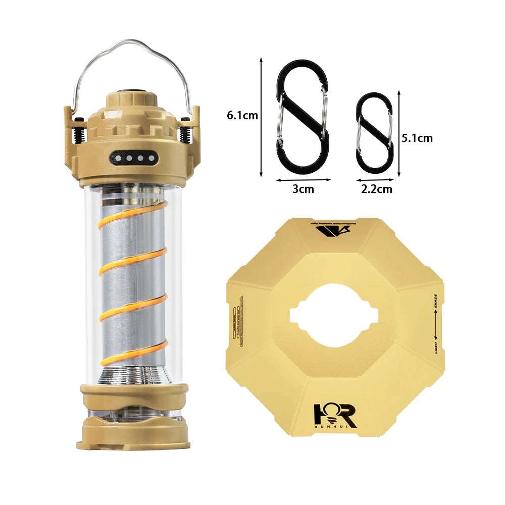 Outdoor LED Camping Light with Tripod, 5 Modes and USB Charging-RH storage bag