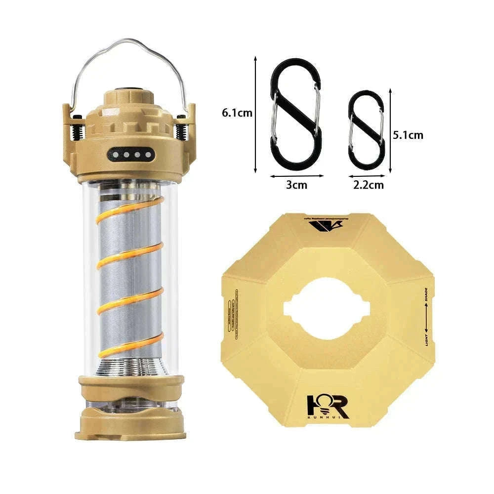 Outdoor LED Camping Light with Tripod, 5 Modes and USB Charging-RH storage bag