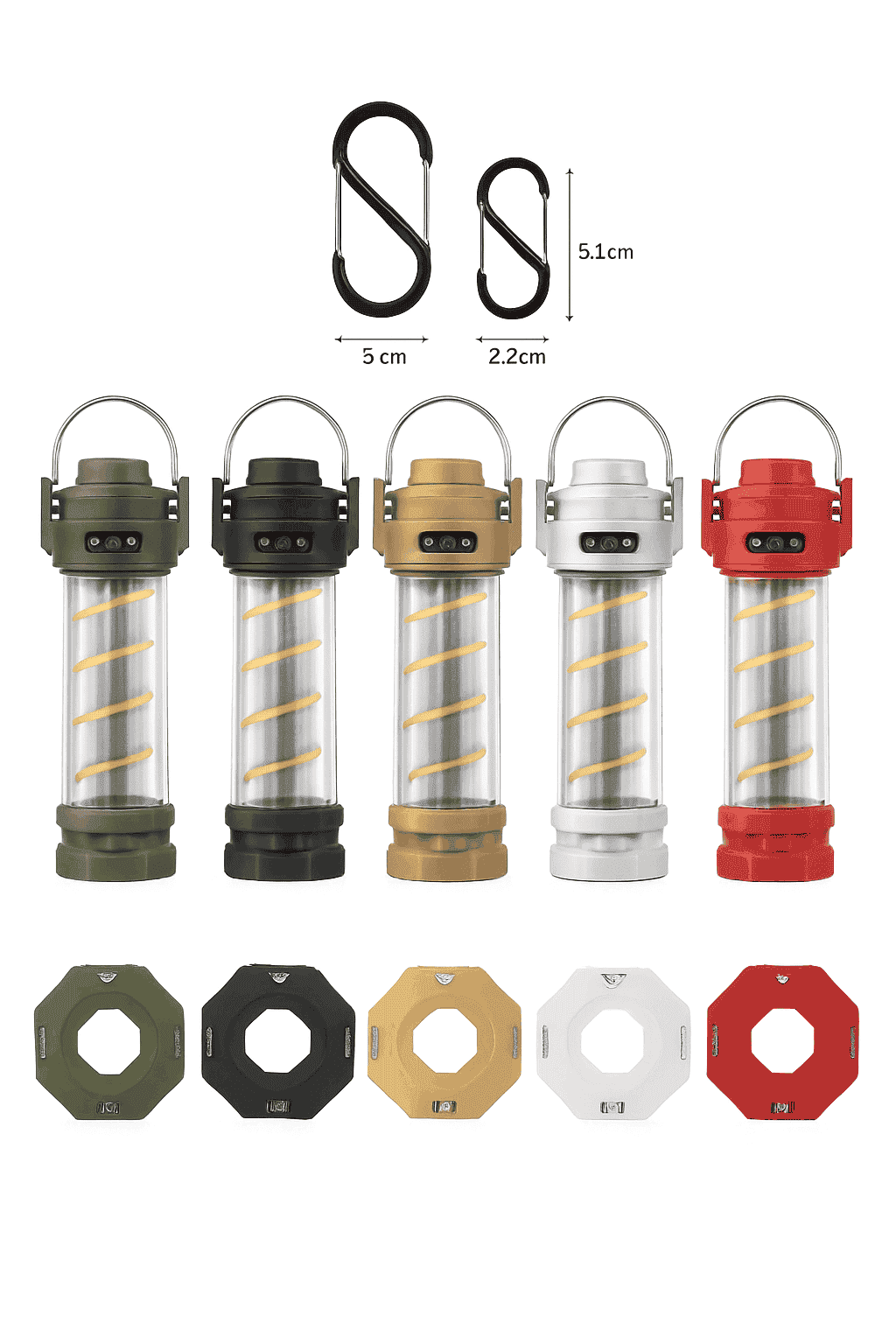 Outdoor LED Camping Light with Tripod, 5 Modes and USB Charging-RH storage bag