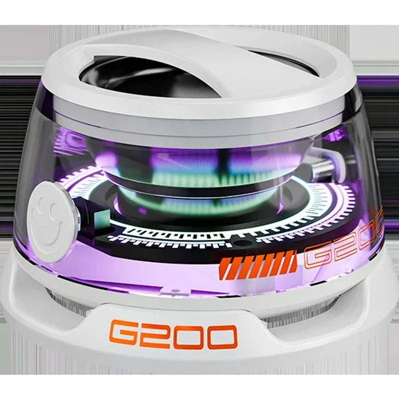 Outdoor Magnetic Bluetooth Speaker with RGB Light and Phone Holder-White