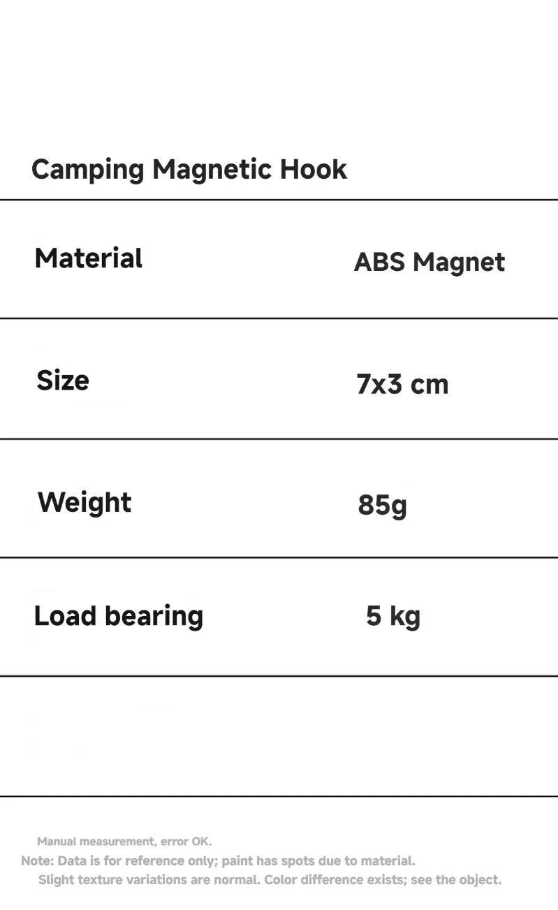 Outdoor Magnetic Hook Tent Hanging Clip, 5 kg Load-Khaki