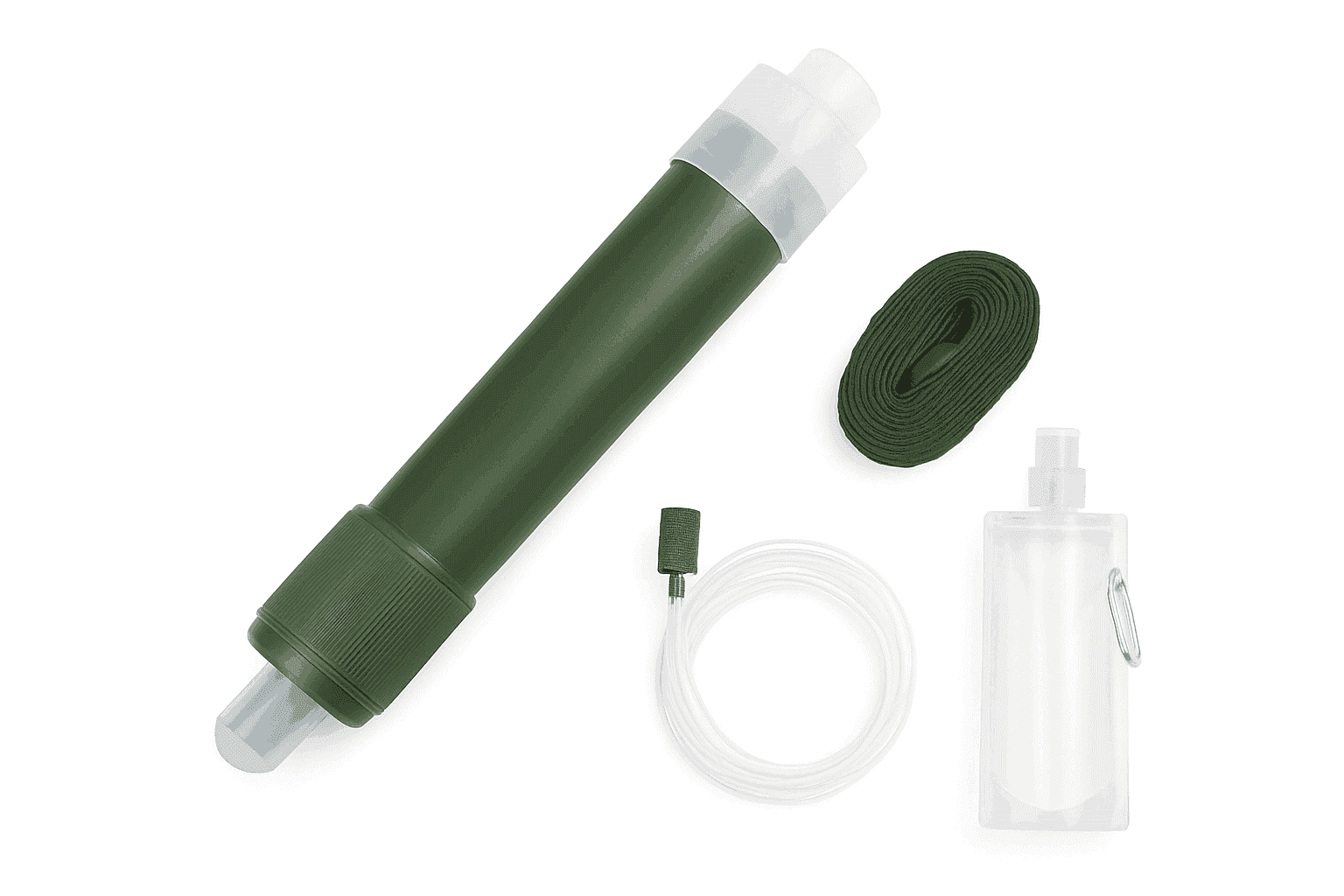 Outdoor Mini Filter Straw Water Purifier Set for Camping-Blue