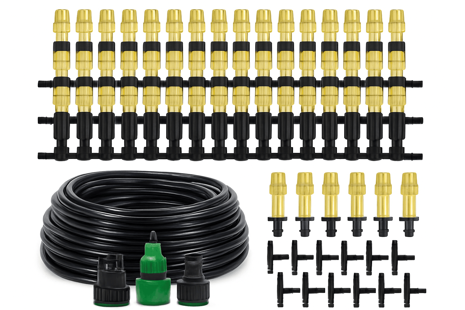 Outdoor Misting Cooling System Kit for Patio and Garden-20M