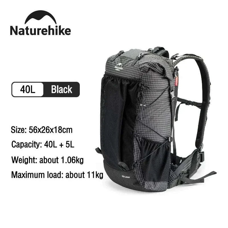Outdoor Mountain Backpack 60+5L Waterproof with Rain Cover-60L Black / japan